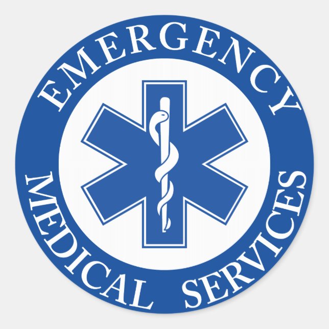 EMT Classic Style Medic Classic Round Sticker (Front)