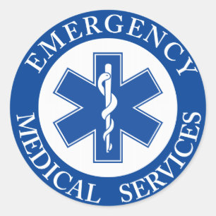 EMT Classic Style Medic Round Sticker