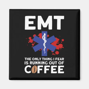 Emt Coffee - Funny Emt Halloween  Magnet