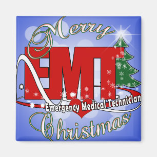 EMT Emergency Medical Technician CHRISTMAS Magnet