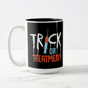 EMT EMS Paramedic Emergency Trick Or Treatment Two-Tone Coffee Mug