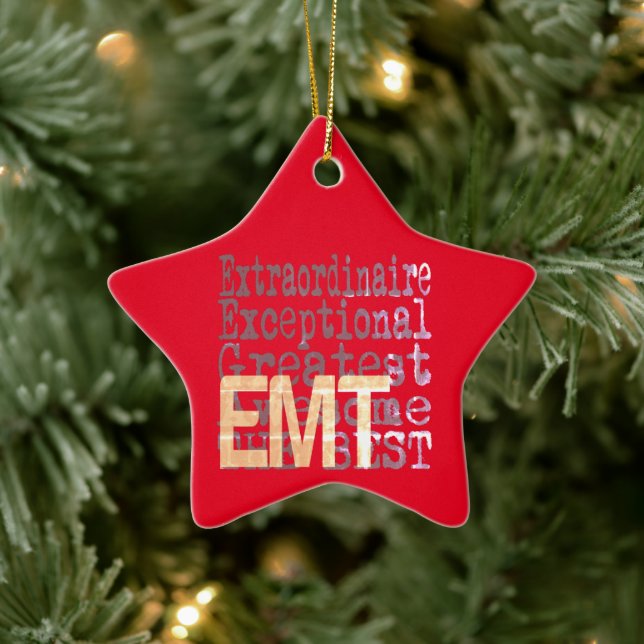 EMT Extraordinaire Ceramic Ornament (Tree)