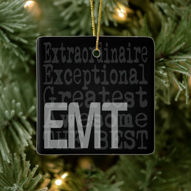 EMT Extraordinaire Ceramic Ornament (Tree)