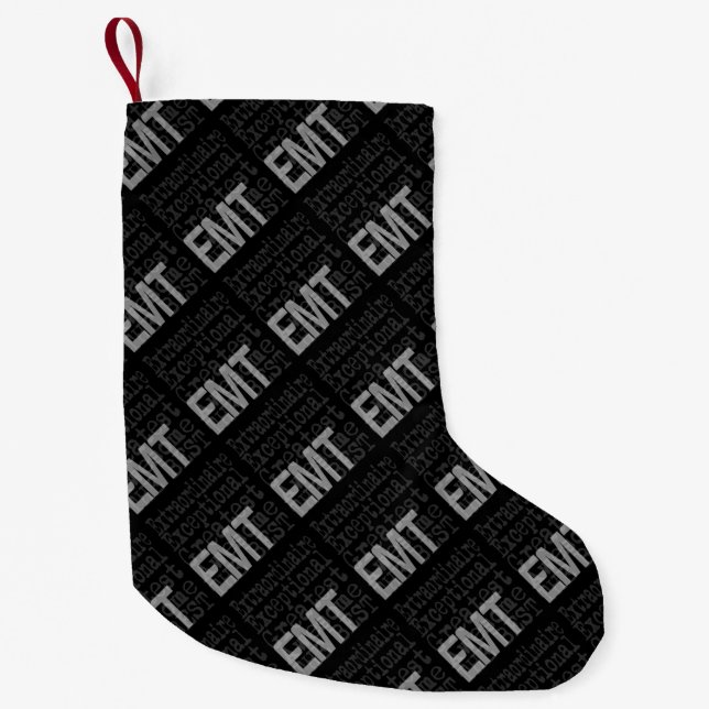 EMT Extraordinaire Small Christmas Stocking (Front)