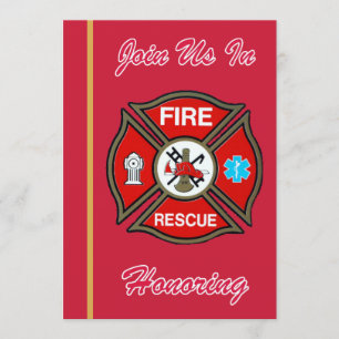 EMT Firefighter Retirement Invitation