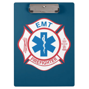 EMT Firefighter Symbol Clipboard