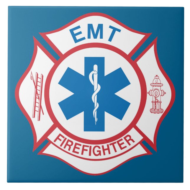 EMT firefighter symbol Tile (Front)