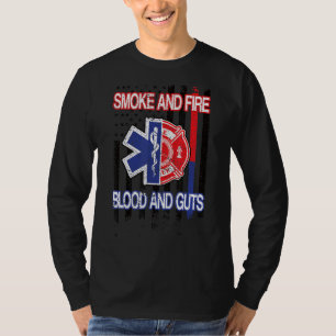 Emt Firefighter Us Flag Firefighter Emt T-Shirt
