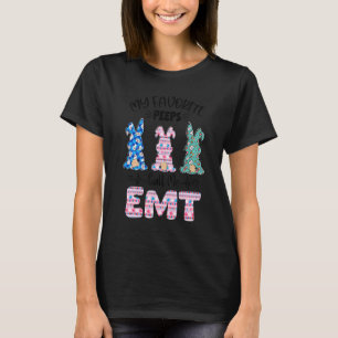 Emt Floral Bunnies Nurse Easter T-Shirt