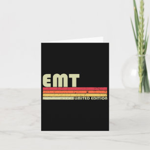 Emt Funny Job Title Profession Birthday Worker Ide Card