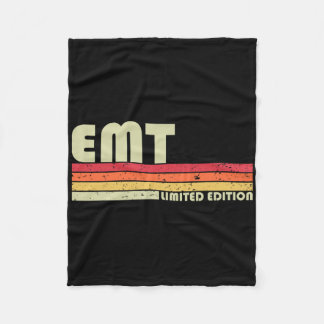 Emt Funny Job Title Profession Birthday Worker Ide Fleece Blanket