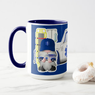 EMT Gnome with Little EMS Truck Mug