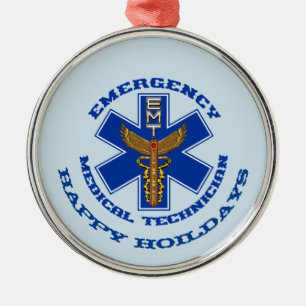 EMT Happy Holidays Metal Tree Decoration