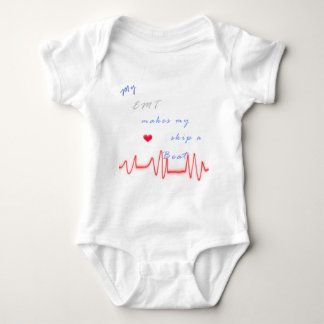 EMT heart beat Baby Bodysuit