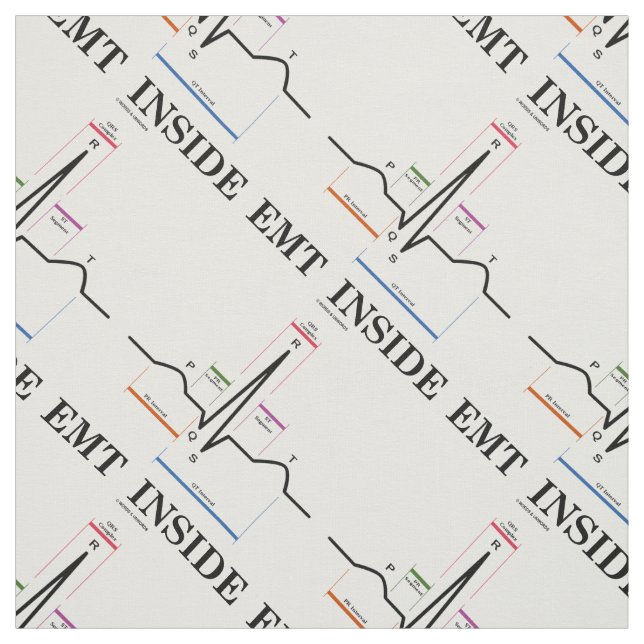 EMT Inside Sinus Rhythm Electrocardiogram Fabric (Swatch)
