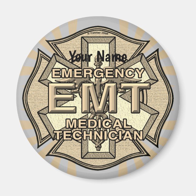 EMT Maltese Cross  magnet (Front)
