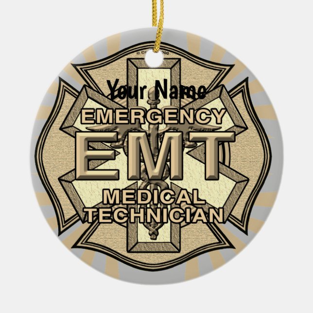 EMT Maltese Cross  ornament (Front)