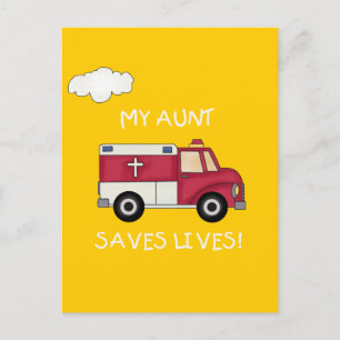 EMT My Aunt Saves Lives T-shirts and Gifts Postcard