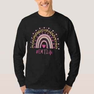 EMT Nurse Leopard Print Boho Rainbow NURSE'S WEEK T-Shirt