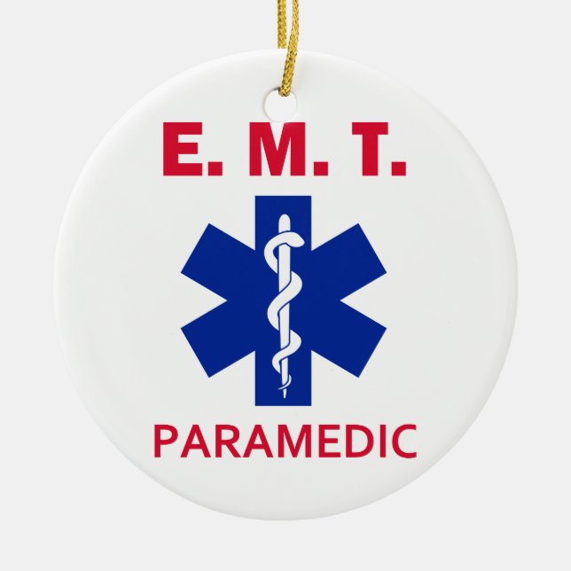 EMT Paramedic Ceramic Ornament (Front)
