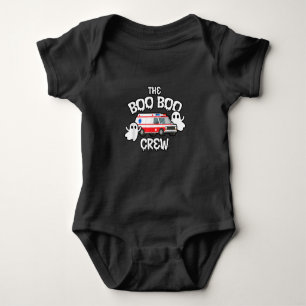 EMT Paramedic EMS Boo Boo Crew Ambulance Ghost Hal Baby Bodysuit