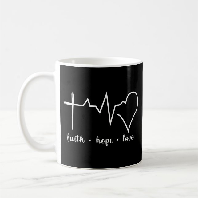 EMT Paramedic EMS Emergency Faith Hope Love Coffee Mug (Left)