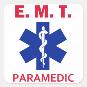 EMT Paramedic Square Sticker
