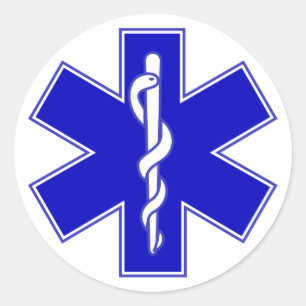 EMT Star of Life Classic Round Sticker