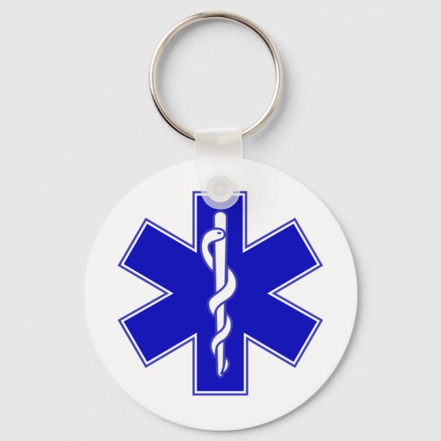 EMT Star of Life Key Ring (Front)