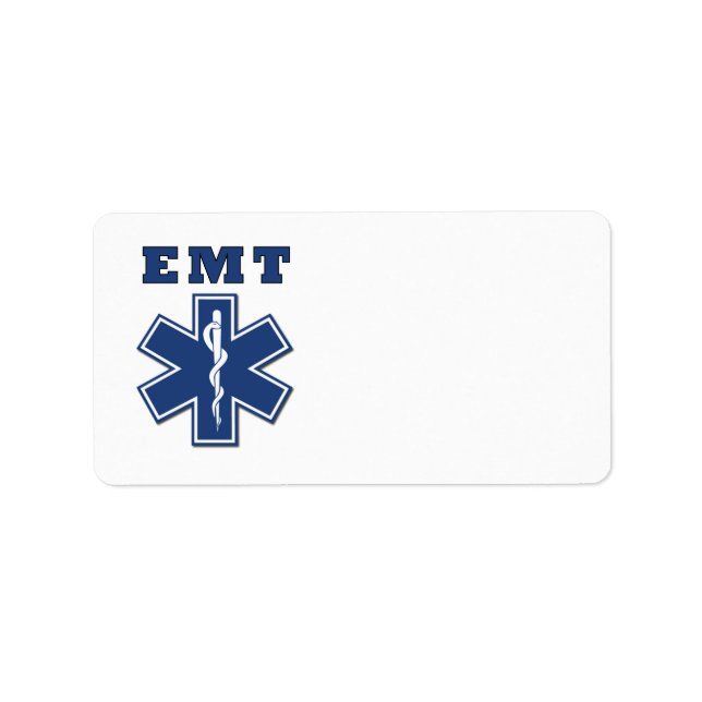 EMT Star of Life Label (Front)