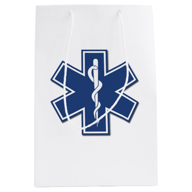 EMT Star of Life   Medium Gift Bag (Front)