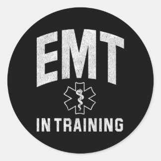 Emt Student In Training Classic Round Sticker