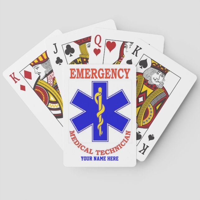 EMT TECHNICIAN PLAYING CARDS (Back)
