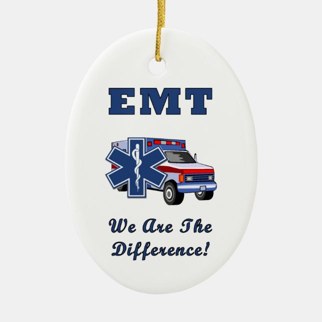 EMT We Are The Difference Ceramic Tree Decoration (Front)