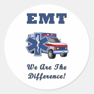 EMT We Are The Difference Classic Round Sticker