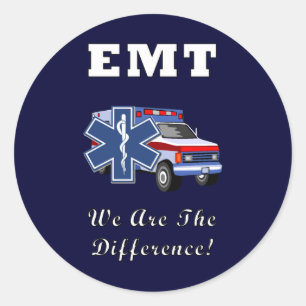 EMT We Are The Difference Classic Round Sticker