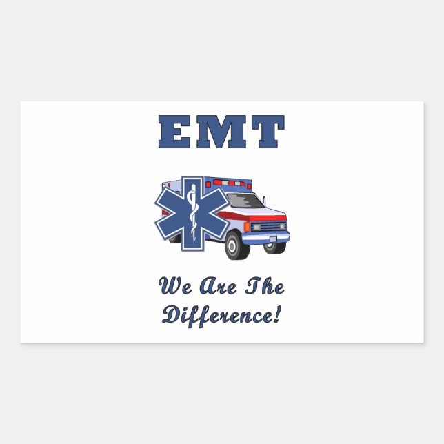 EMT We Are The Difference Rectangular Sticker (Front)