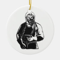 EMT Wearing Hazmat Suit Scratchboard