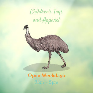 Emu bird cartoon illustration