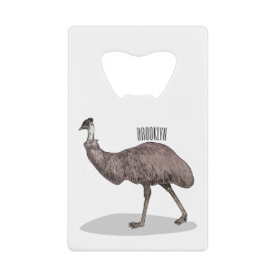 Emu bird cartoon illustration 