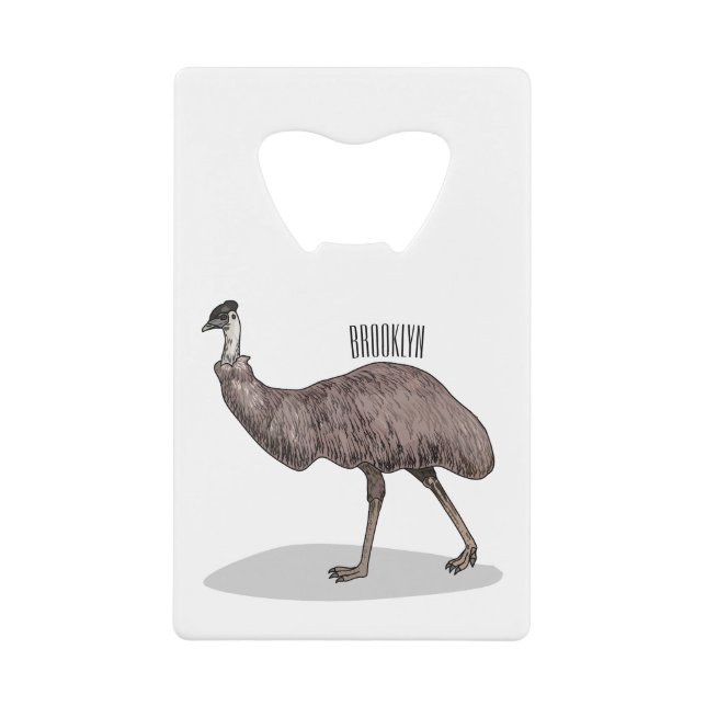 Emu bird cartoon illustration  (Front)