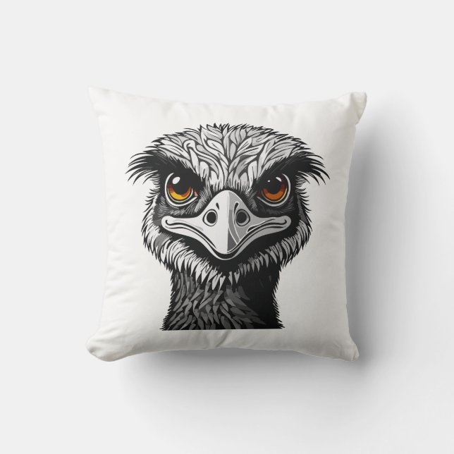 Emu bird head cushion (Front)