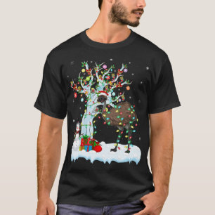 Emu Bird Xmas Element Tree Lighting Emu Christmas T-Shirt