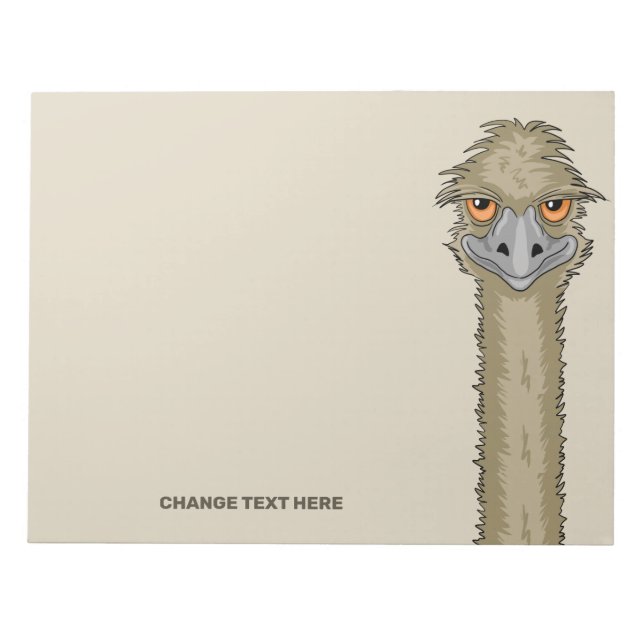 Emu Custom Text Rectangular Notepad (Front)