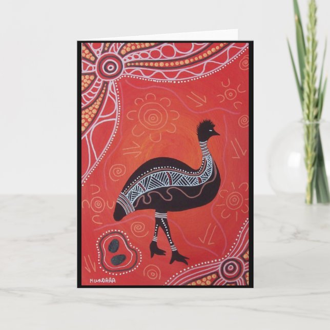 Emu Dreaming Card with Dreamtime Story (Front)