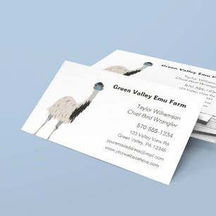 Emu Farm, Emus Themed  Business Card