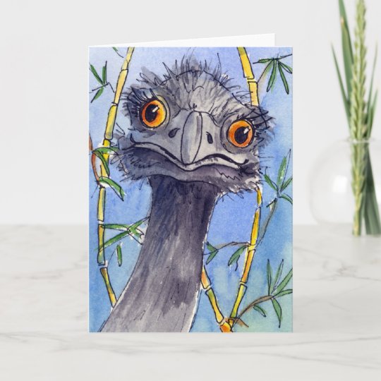 Emu greeting card, just for the fun of it. card | Zazzle ...