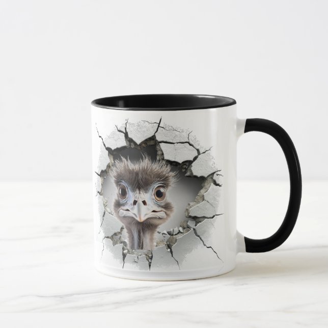 EMU inside a cracked wall Mug (Right)