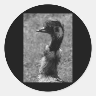 Emu Nature Lovers Black And White Vertical Sticker