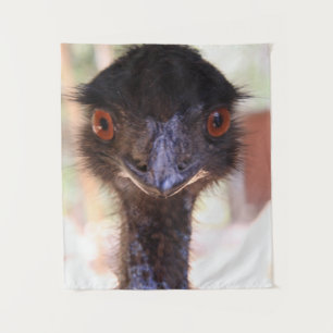Emu Portrait – Wild Energy Animal Print Tapestry